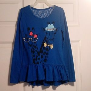 Long sleeve blue dress shirt